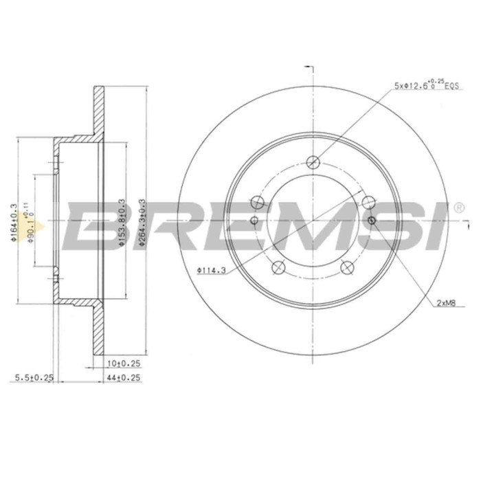 CD6825S.JPG Disco Freno Posteriore 92063100 Mitsubishi Eclipse I Pieno