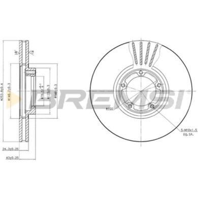 CD6848V.JPG Disco Freno Anteriore 92088100 Ford Transit Autobus Transit Furgonato Transit Pianale Piatto/telaio Transit Tourneo 
