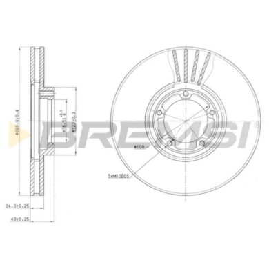 CD6849V.JPG Disco Freno Anteriore 92088200 Ford Transit Autobus Transit Furgonato Transit Pianale Piatto/telaio Transit Tourneo 