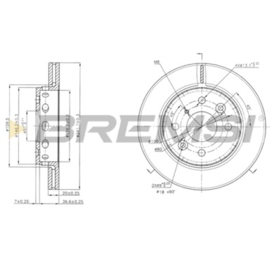 CD6854V.JPG Disco Freno Anteriore 92078500 Kia Sephia Tre Volumi Sephia Shuma Tre Volumi Shuma I Nero