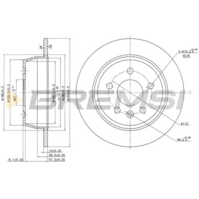 CD6861S.JPG Disco Freno Posteriore 92074500 Mercedes-benz Vito Autobus Classe V Vito Furgonato Nero