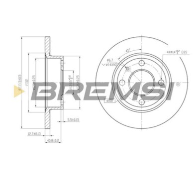CD6875S.JPG Disco Freno Anteriore 92090200 Skoda Favorit (781)