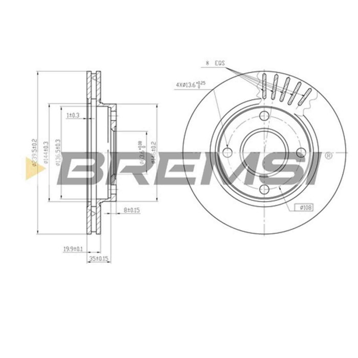CD6887V.JPG Disco Freno Anteriore 92051000 Ford Escort V Express (avf) Ventilato