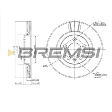 CD6928V.JPG Disco Freno Anteriore 92082300 Ford Capri Iii (gecp)