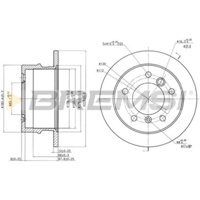 CD6931S.JPG Disco Freno Posteriore 92073400 Mercedes-benz Classe G (w460) S.f. Ate / Bosch