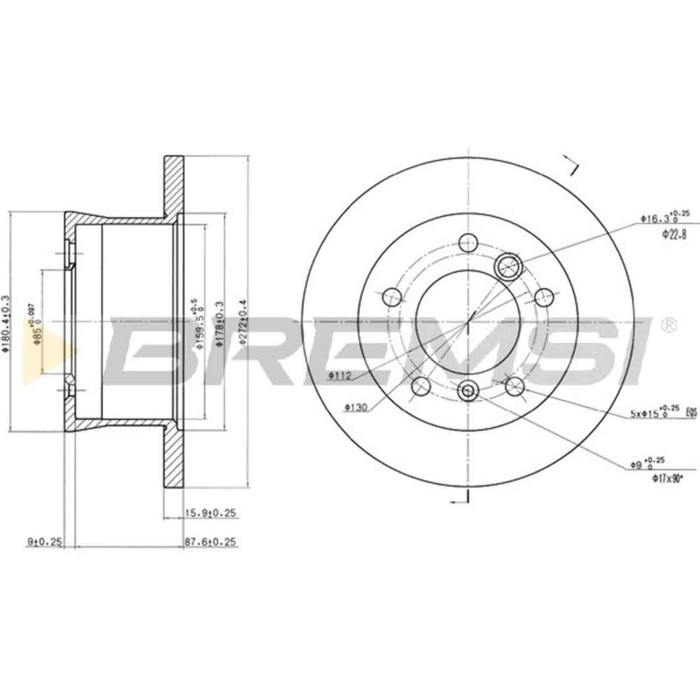 CD6932S.JPG Disco Freno Posteriore 92073600 Mercedes-benz Sprinter 2-t Autobus (b901 B902) S.f. Ate / Bosch