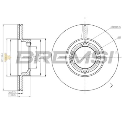 CD6941V.JPG Disco Freno Anteriore 92117900 Daihatsu Cuore Ii Cuore Iii Cuore Iv Ventilato