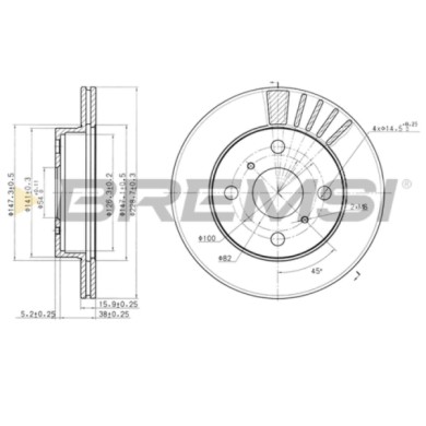 CD6948V.JPG Disco Freno Anteriore 92097900 Toyota Starlet Ventilato