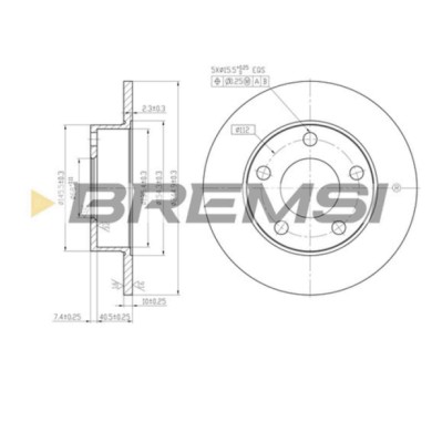 CD6952S.JPG Disco Freno Posteriore 92088500 Audi A4 A4 Avant Volkswagen Passat Passat Variant Nero
