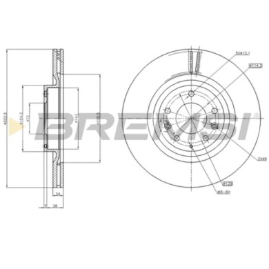 CD6960V.JPG Disco Freno Anteriore 92174403 Mazda Rx-8 Ventilato