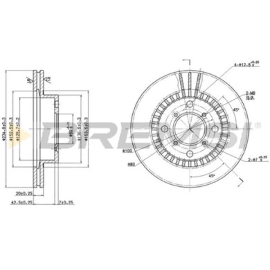 CD6978V.JPG Disco Freno Anteriore 92093200 Suzuki Baleno 2 Volumi/coda Spiovente Baleno Baleno Station Wagon Nero