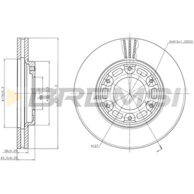 CD6991V.JPG Disco Freno Anteriore 92113000 Toyota Hiace Iv Autobus Hiace Iv Furgonato Hiace/commuter V Autobus Hiace V Furgonato