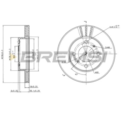 CD7005V.JPG Disco Freno Anteriore 92089400 Mitsubishi Carisma (da) Ventilato