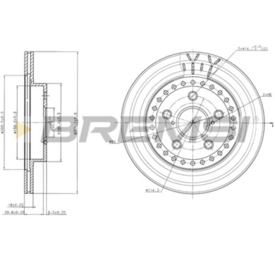 CD7009V.JPG Disco Freno Anteriore 92093500 Toyota Rav 4 I Rav 4 I Cabrio Ventilato