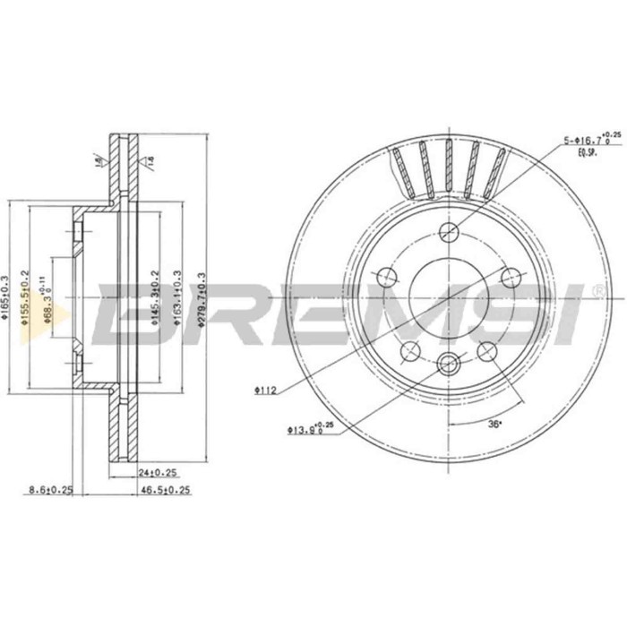 CD7010V.JPG Disco Freno Anteriore 92083800 Volkswagen Transporter T4 Autobus (70b 70c 7db 7dk 70j 70k 7dc 7