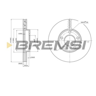 CD7014V.JPG Disco Freno Anteriore 92083600 Volkswagen Passat Passat Variant Ventilato