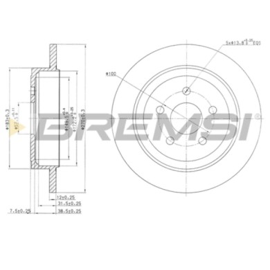 CD7026S.JPG Disco Freno Posteriore 92108600 Chrysler Neon (pl)