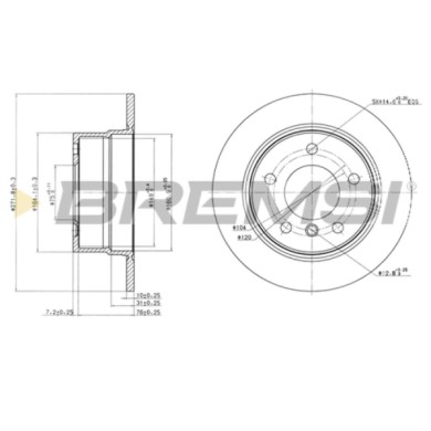 CD7028S.JPG Disco Freno Posteriore 92076700 Bmw Z3 Roadster Z3 Coupé Pieno