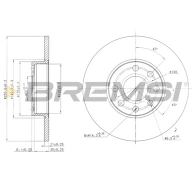 CD7040S.JPG Disco Freno Anteriore 92091700 Opel Astra G 2 Volumi/coda Spiovente Astra G Station Wagon Astra G Tre Volumi Pieno