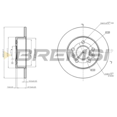 CD7056S.JPG Disco Freno Posteriore 92096300 Renault Espace Iii Avantime Nero
