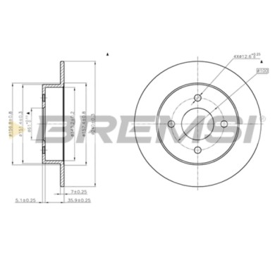 CD7058S.JPG Disco Freno Posteriore 92096500 Nissan Micra Ii Pieno
