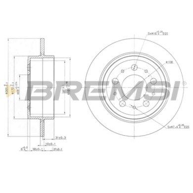 CD7060S.JPG Disco Freno Posteriore 92097800 Volvo 960 Ii 960 Ii Station Wagon S90 I V90 I Station Wagon Pieno