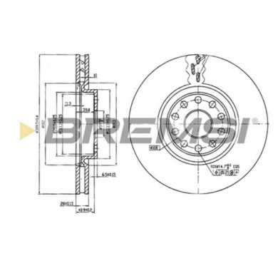 CD7062V.JPG Disco Freno Anteriore 92097500 Lancia Kappa Kappa Sw Kappa Coupé Alfa Romeo 166 Opel Movano Furgonato Ventilato