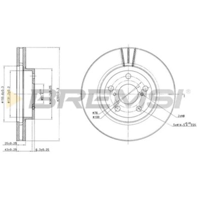 CD7064V.JPG Disco Freno Anteriore 92096900 Toyota Celica Coupé Avensis Avensis Liftback Avensis Station Wagon Avensis Tre Volumi