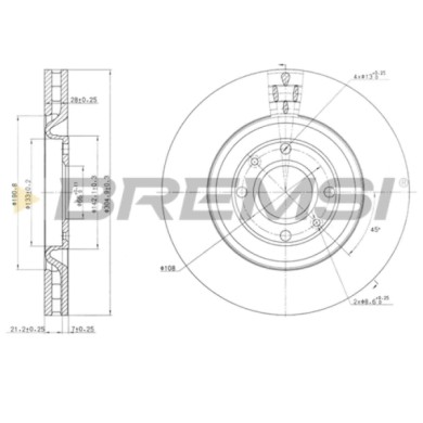 CD7065V.JPG Disco Freno Anteriore 92097100 Peugeot 406 Break 406 406 Coupé Porsche 911 911 Cabriolet Boxster 911 Targa Cayman