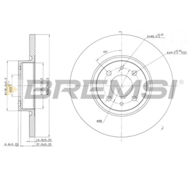 CD7070S.JPG Disco Freno Anteriore 92097400 Lancia Lybra Lybra Sw Nero