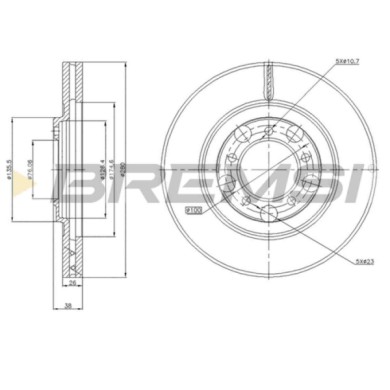CD7071V.JPG Disco Freno Anteriore 09779110 Toyota Crown Crown Station Wagon Ventilato