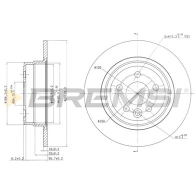 CD7081S.JPG Disco Freno Posteriore 92103500 Rover 75 75 Tourer Mg Mg Zt Mg Zt- T Nero