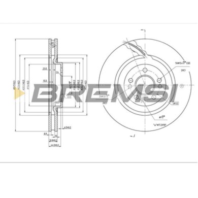 CD7085V.JPG Disco Freno Anteriore 92103200 Mercedes-benz Classe M Ventilato