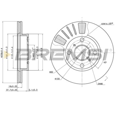 CD7094V.JPG Disco Freno Anteriore 92076500 Toyota Starlet Paseo Coupé Paseo Cabriolet Nero
