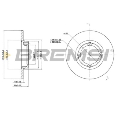 CD7098S.JPG Disco Freno Anteriore 92043800 Bedford Blitz Pieno