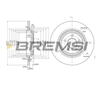 CD7099S.JPG Disco Freno Posteriore 92103300 Mercedes-benz Classe M Pieno