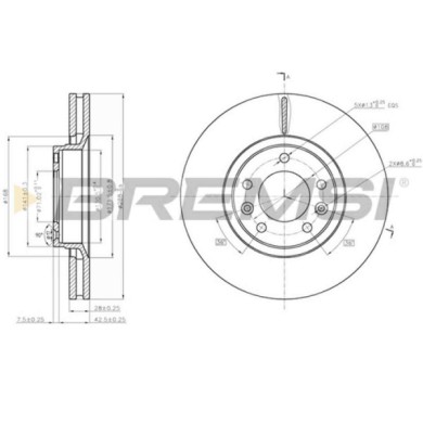 CD7103V.JPG Disco Freno Anteriore 92108000 Peugeot 605 Citroën Xm Xm Break Ventilato