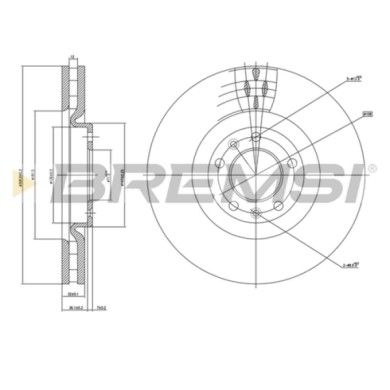 CD7114V.JPG Disco Freno Anteriore 92111900 Peugeot 607 Ventilato