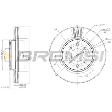 CD7119V.JPG Disco Freno Anteriore 92110100 Honda Accord Vi Accord Vi Coupé Accord Vi Hatchback Ventilato