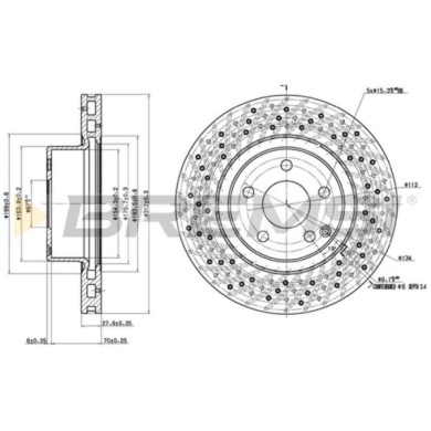 CD7121V.JPG Disco Freno Anteriore 92099300 Mercedes-benz Classe S Ventilato