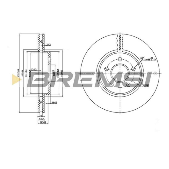 CD7125V.JPG Disco Freno Anteriore 92109600 Ford Mondeo Iii Turnier (bwy)