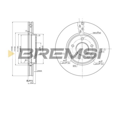 CD7136V.JPG Disco Freno Anteriore 92106003 Mercedes-benz Classe E (w210)