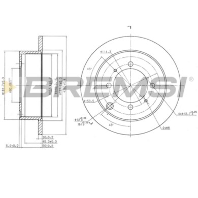CD7141S.JPG Disco Freno Posteriore 92104000 Fiat Punto (176) Pieno