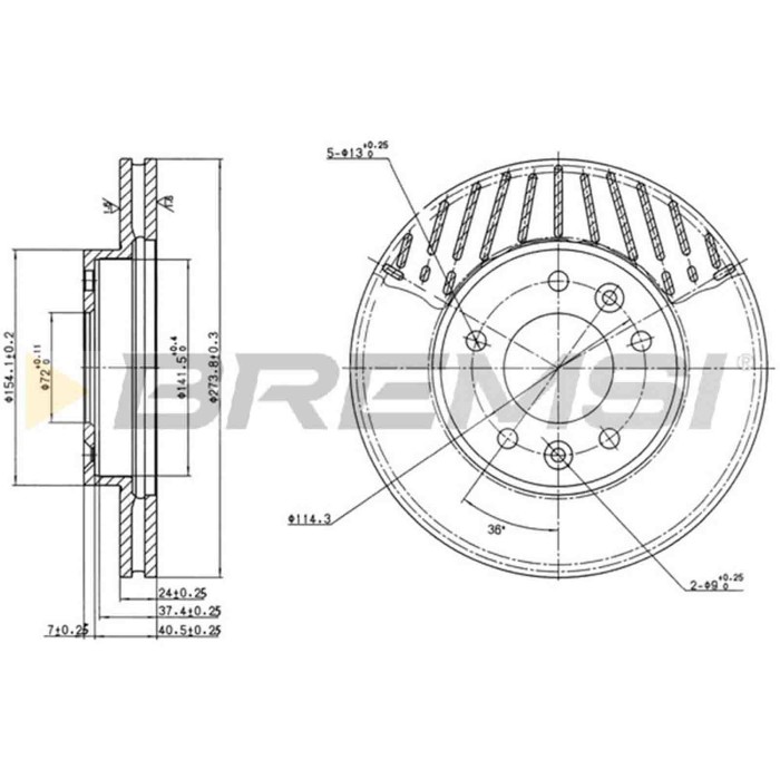 CD7146V.JPG Disco Freno Anteriore 92114900 Kia Carnival I Carnival Ii Ventilato