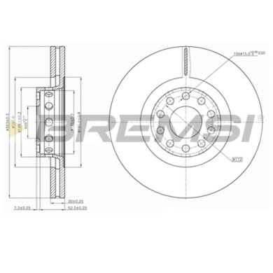 CD7150V.JPG Disco Freno Anteriore 92098300 Audi A8 A6 A6 Avant Ventilato