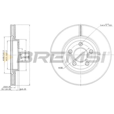 CD7153V.JPG Disco Freno Anteriore 92108500 Chrysler New Yorker Pt Cruiser Pt Cruiser Cabriolet Ventilato
