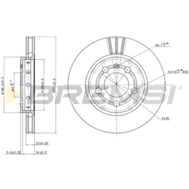 CD7154V.JPG Disco Freno Posteriore 92098600 Skoda Octavia Ii Combi (1z5)