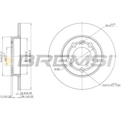 CD7155S.JPG Disco Freno Posteriore 92105800 Skoda Octavia Ii Combi (1z5)
