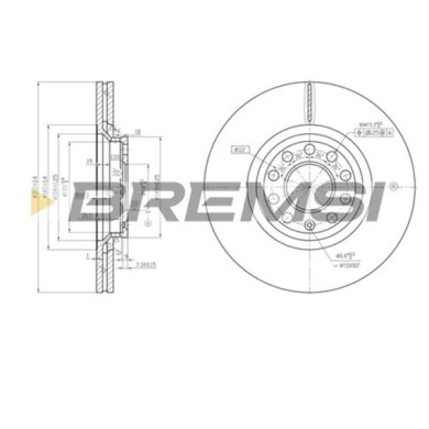 CD7156V.JPG Disco Freno Anteriore 92106100 Audi A6 A6 Avant A4 A4 Avant A4 Cabriolet Volkswagen Passat Passat Variant Nero