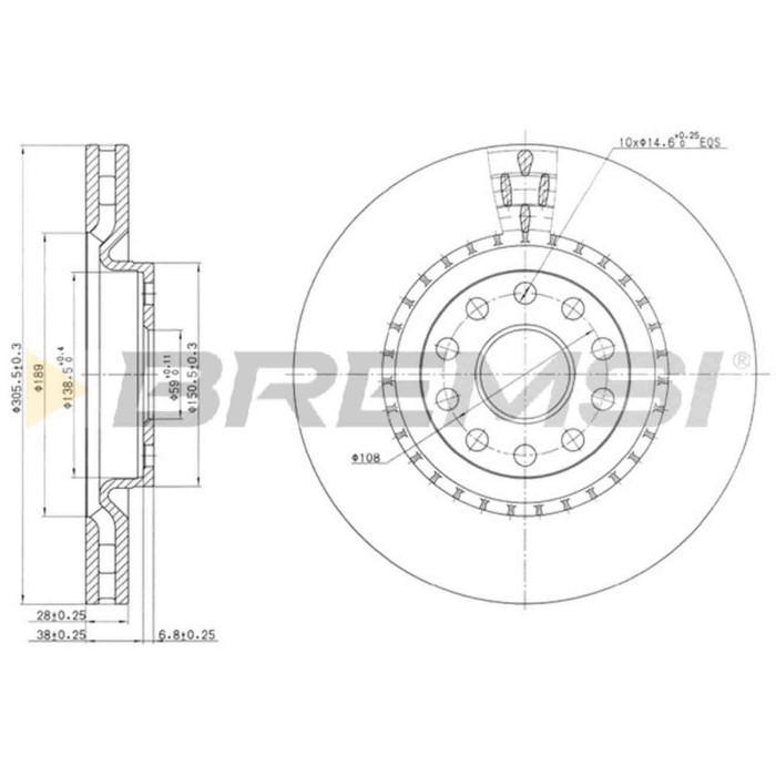 CD7162V.JPG Disco Freno Anteriore 92115800 Lancia Thesis Ventilato
